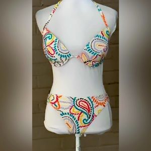 Victoria’s Secret  colorful print bikini  36D / M